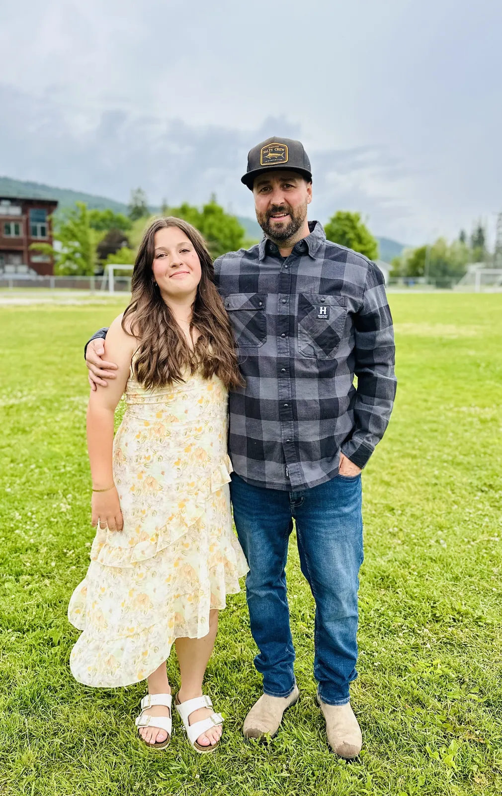 Dave Trerice with his daughter on a summer afternoon